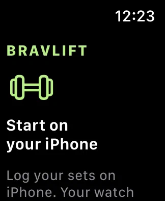 Bravlift on Apple Watch.